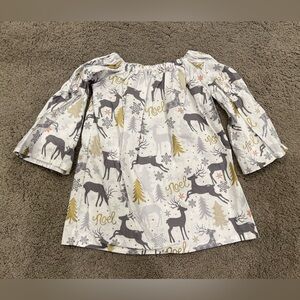 Gold and Silver Reindeer Top